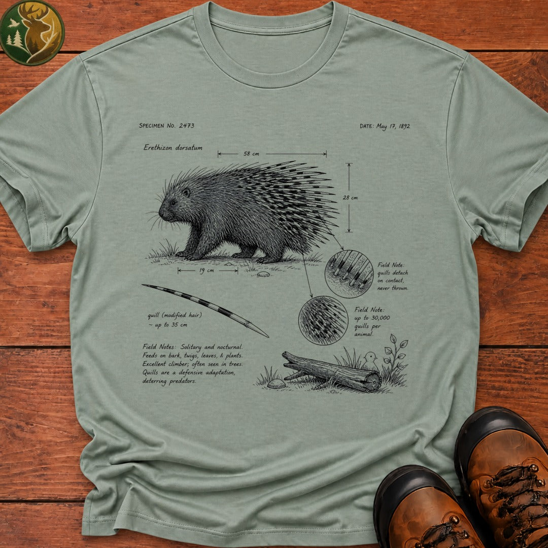 Porcupine Field Notes T Shirt - Bay