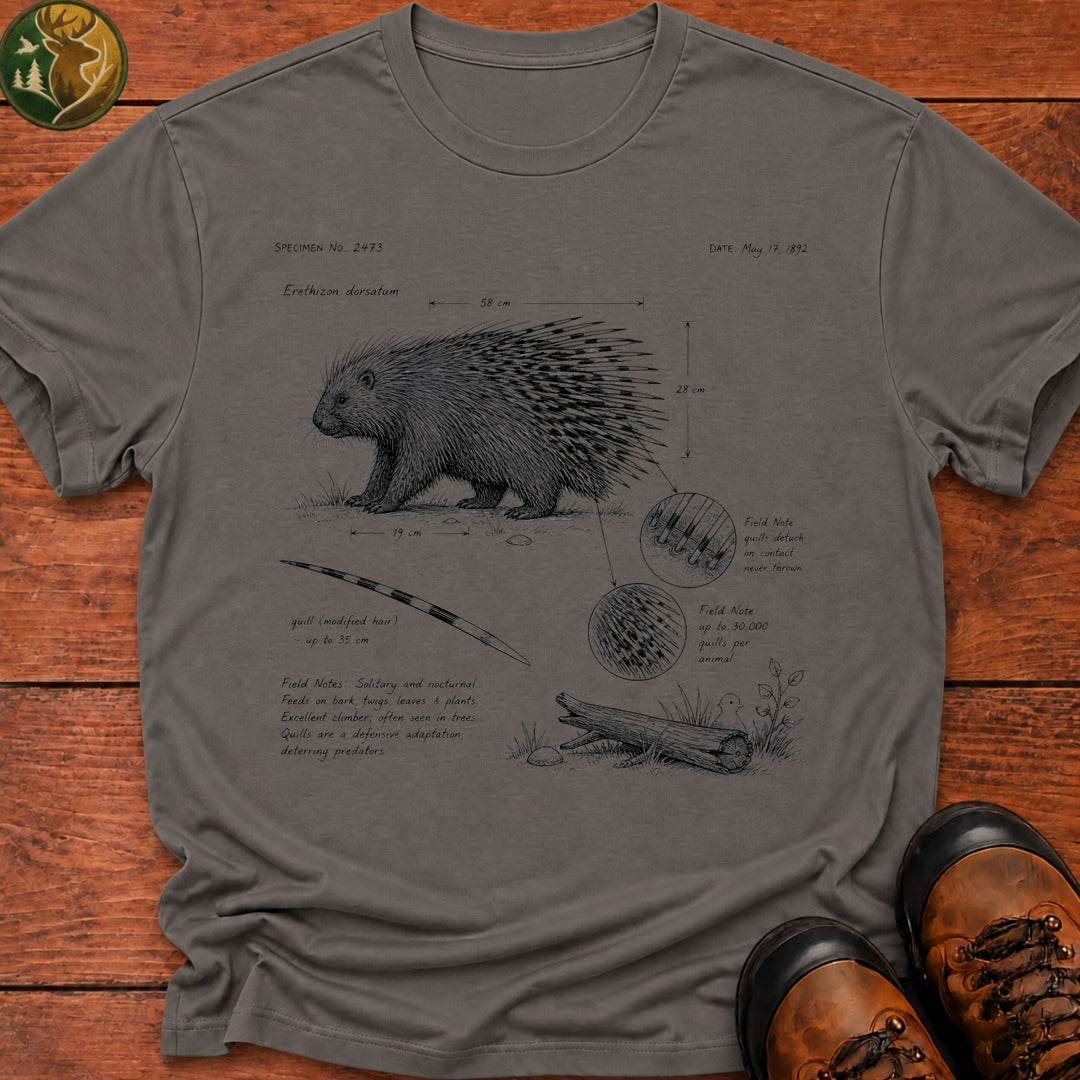 Porcupine Field Notes T Shirt - Grey