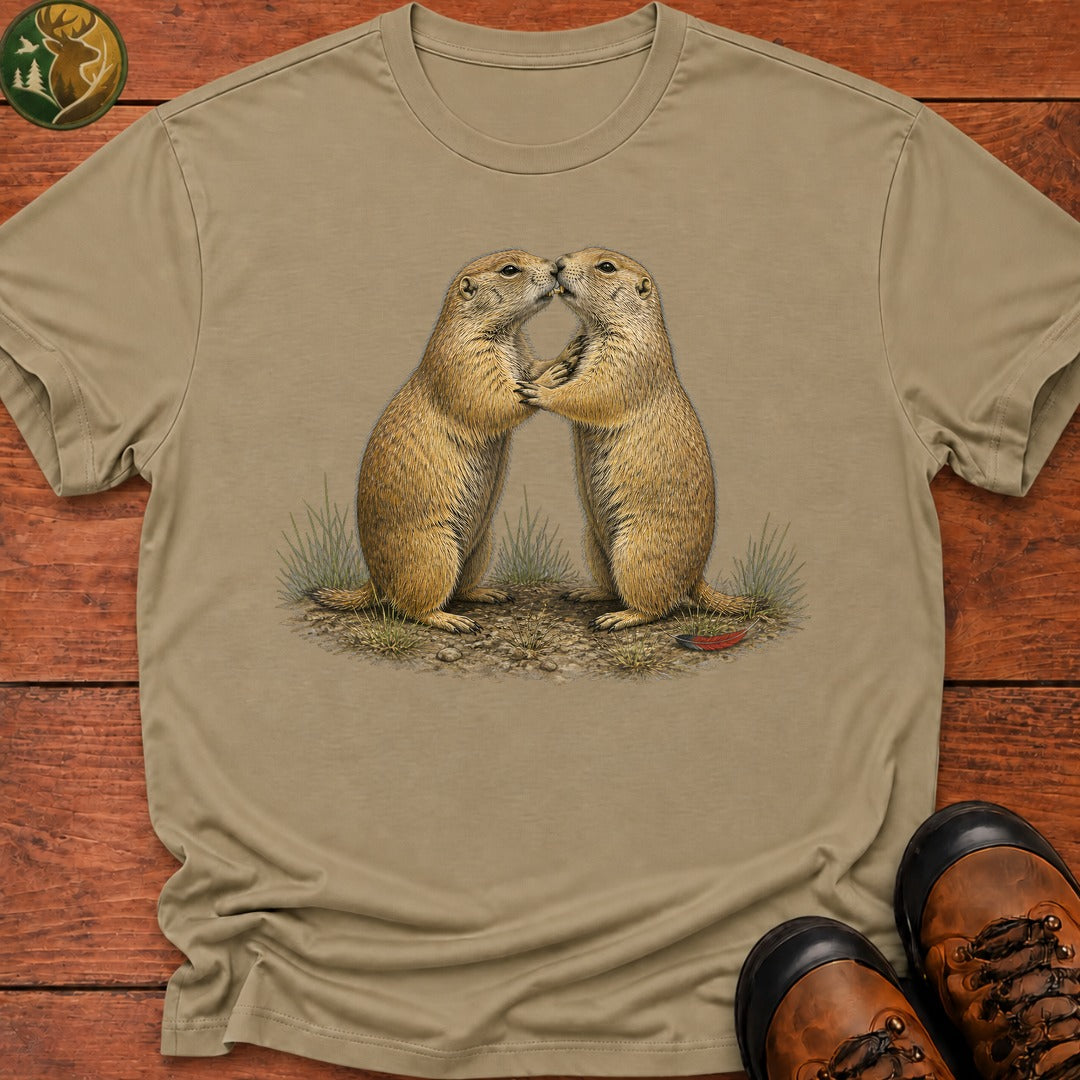 Prairie Dog Kiss T Shirt - Khaki