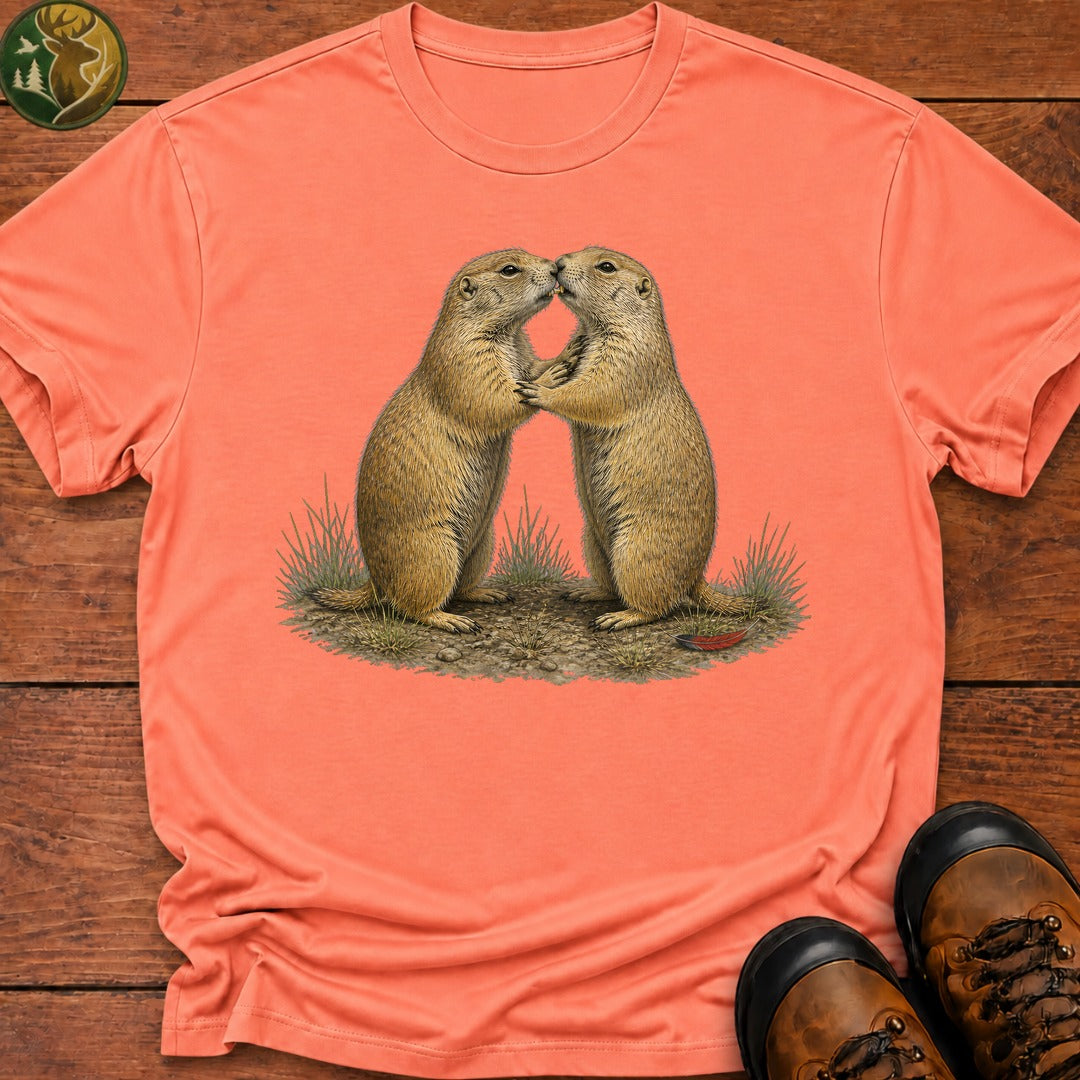 Prairie Dog Kiss T Shirt - Melon
