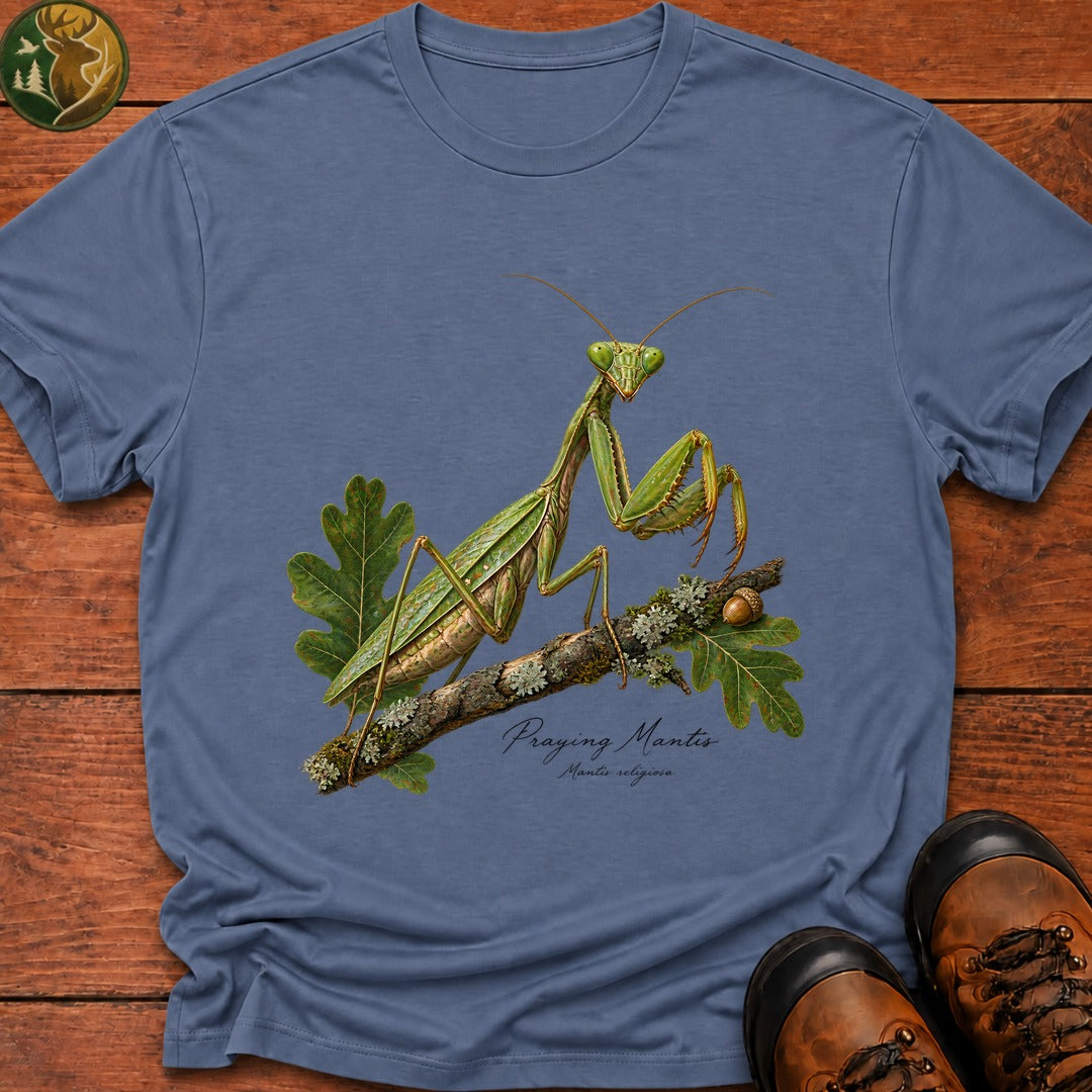 Praying Mantis T-Shirt - Blue Jean