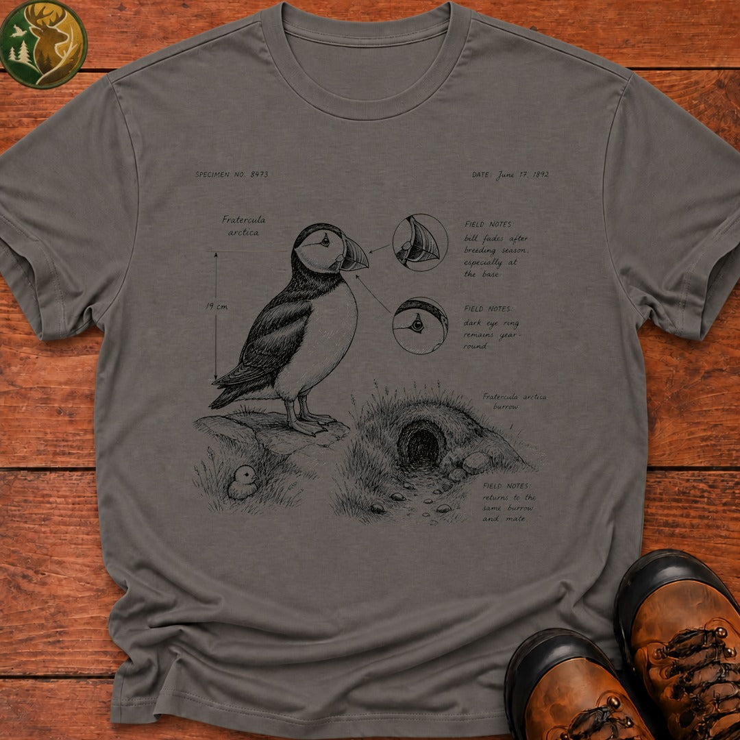 Puffin Field Notes T Shirt - Grey