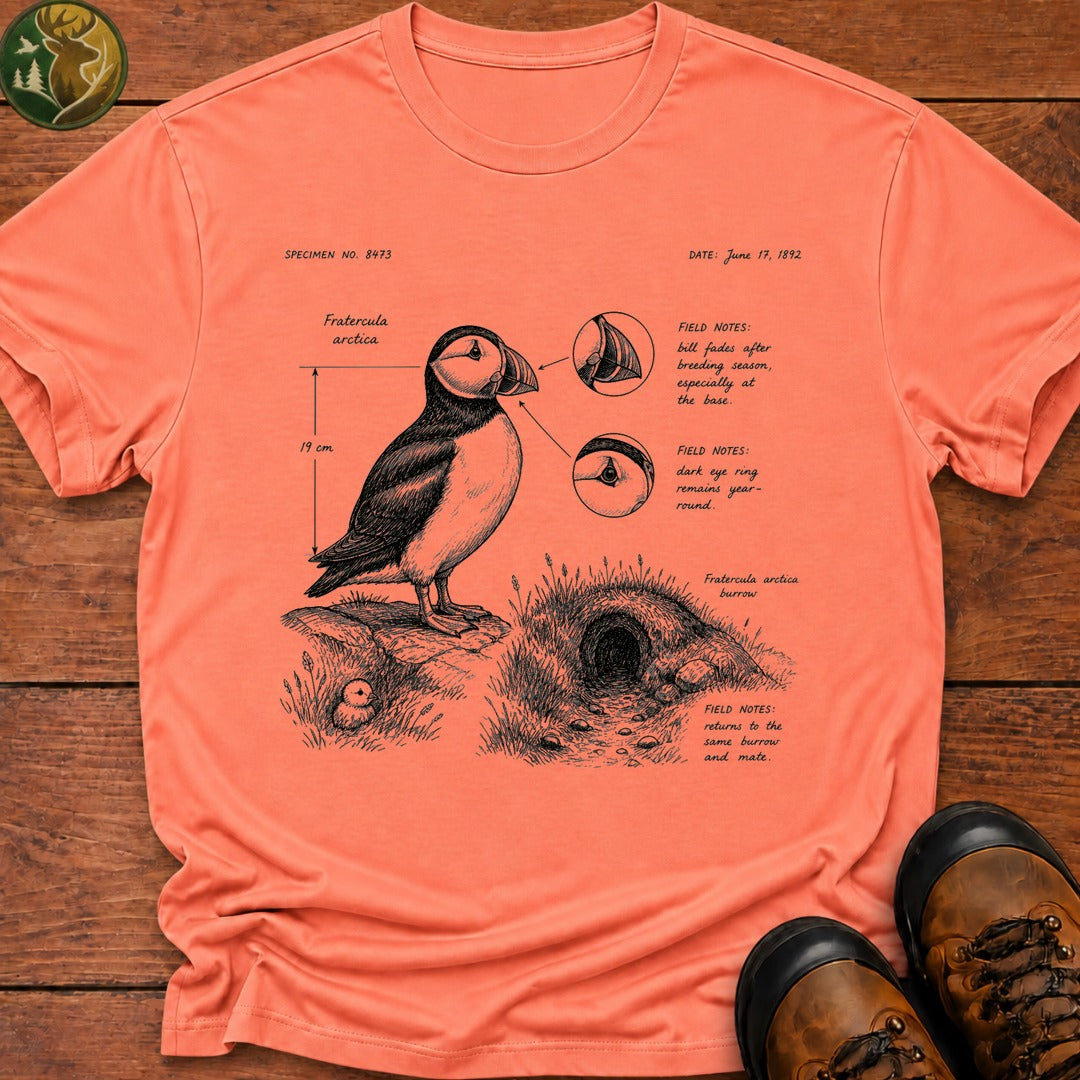 Puffin Field Notes T Shirt - Melon