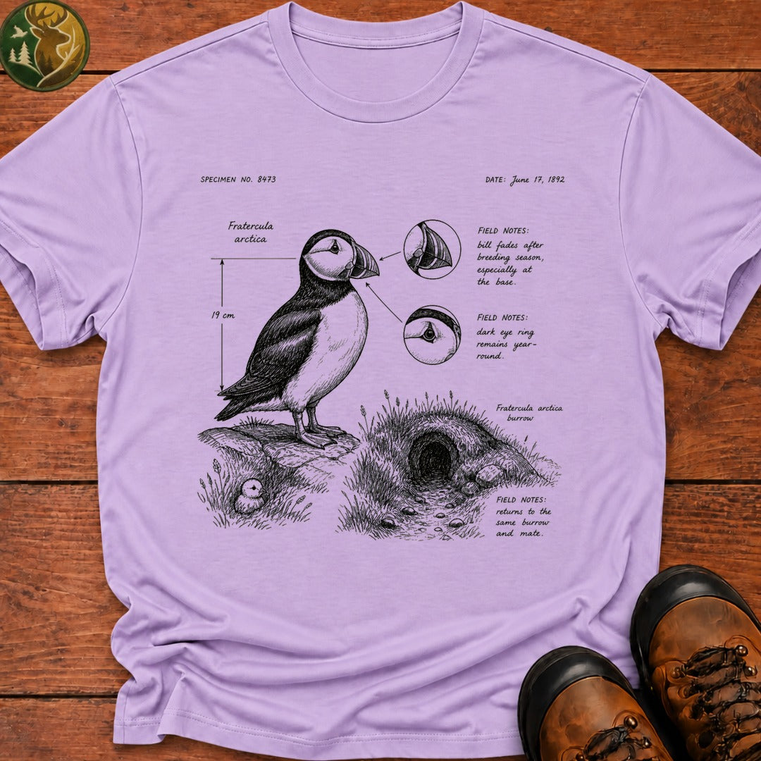 Puffin Field Notes T Shirt - Orchid