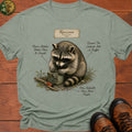 Raccoon Field Guide T Shirt - Bay