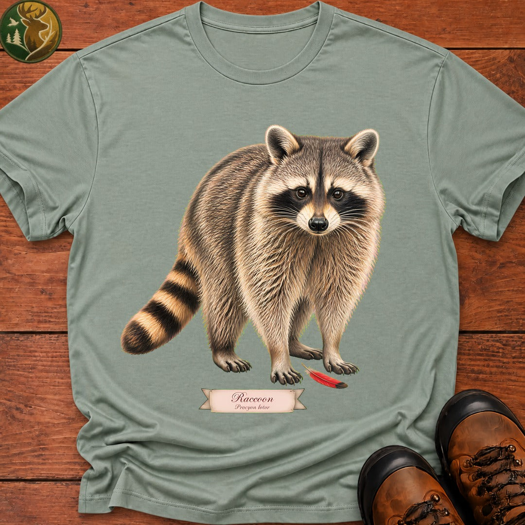Raccoon Portrait T-Shirt - Bay