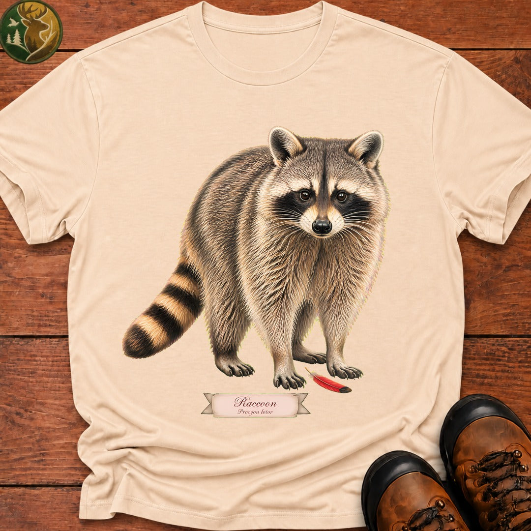Raccoon Portrait T-Shirt - Ivory