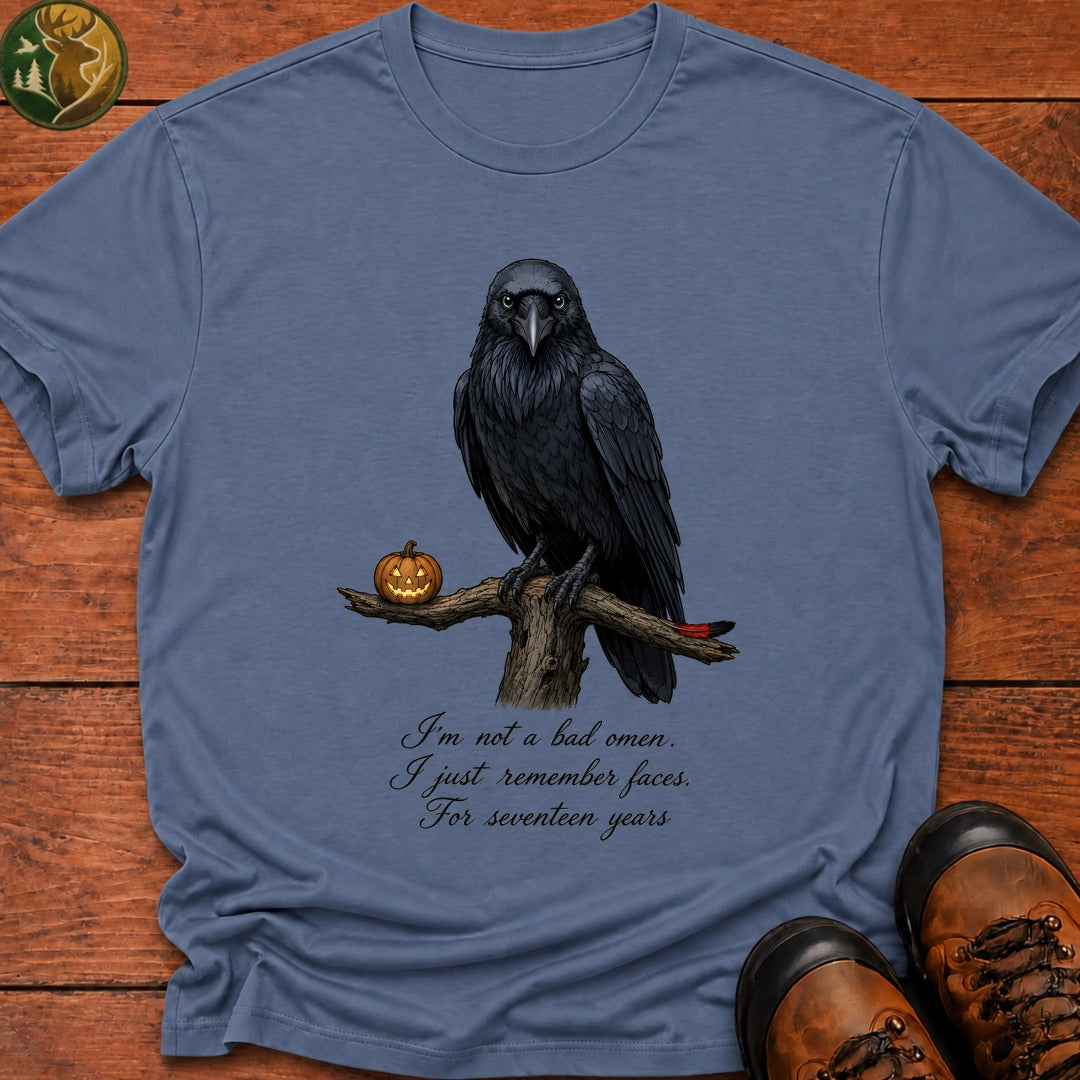 Raven Grudge Halloween T Shirt - Blue Jean