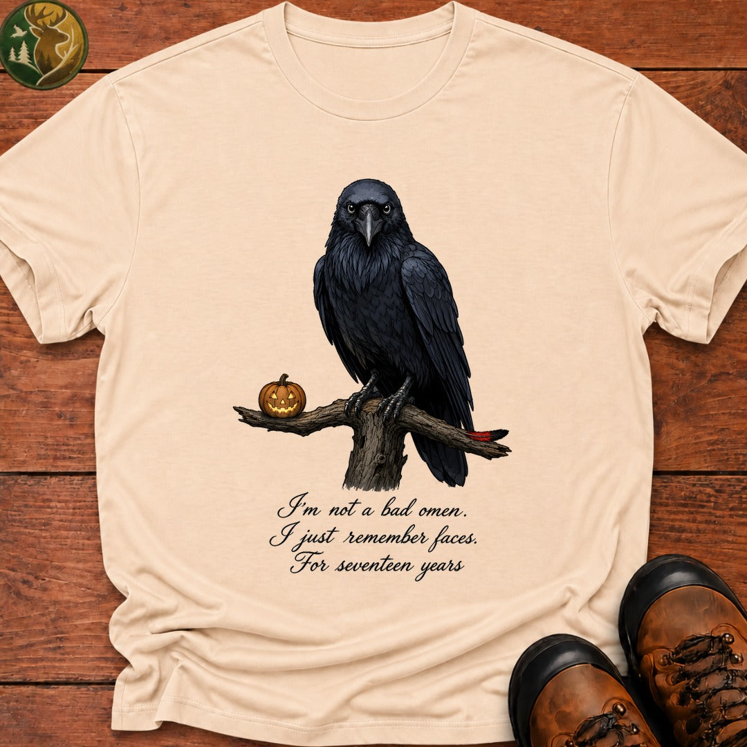 Raven Grudge Halloween T Shirt - Ivory