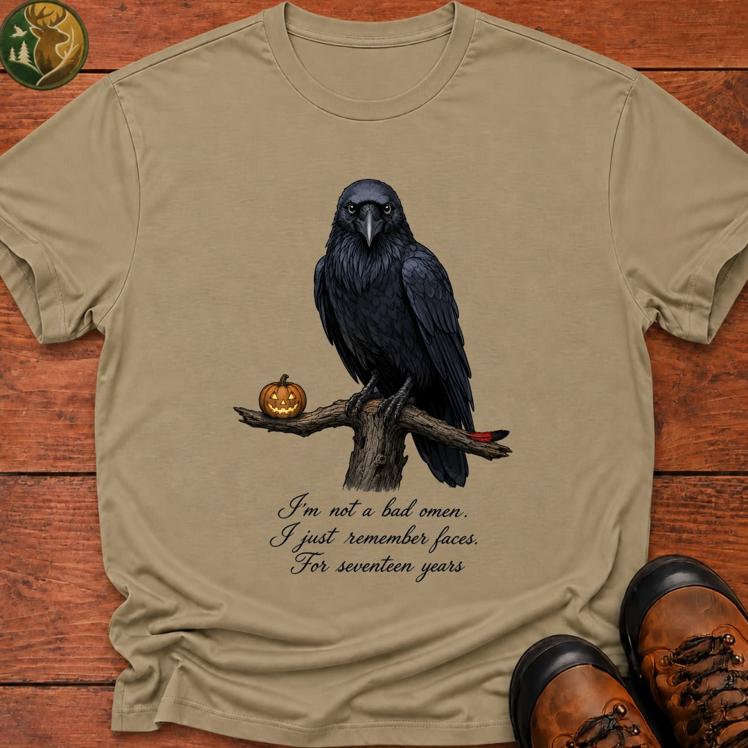 Raven Grudge Halloween T Shirt - Khaki
