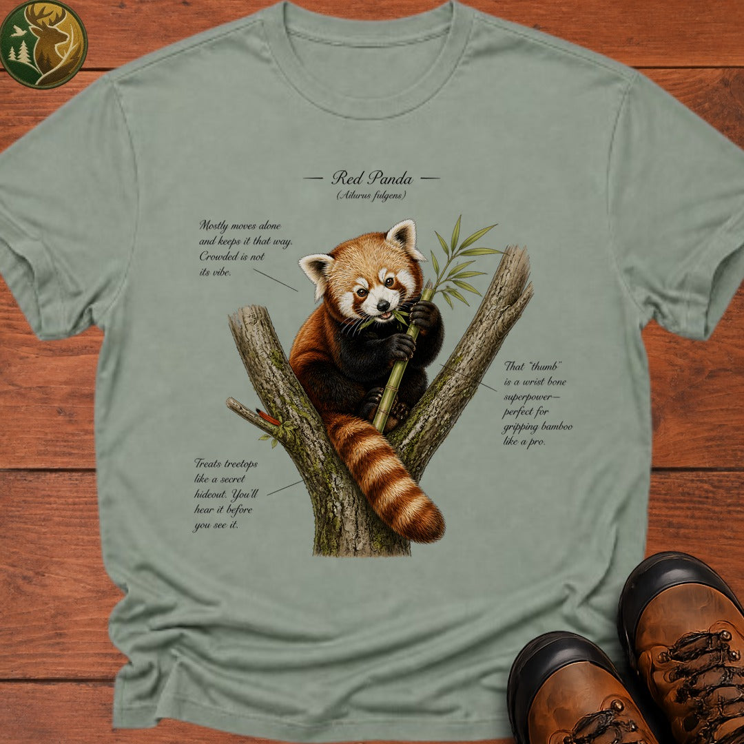 Red Panda Field Guide T Shirt - Bay