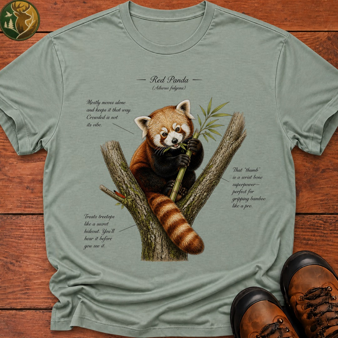 Red Panda Field Guide T Shirt - Bay