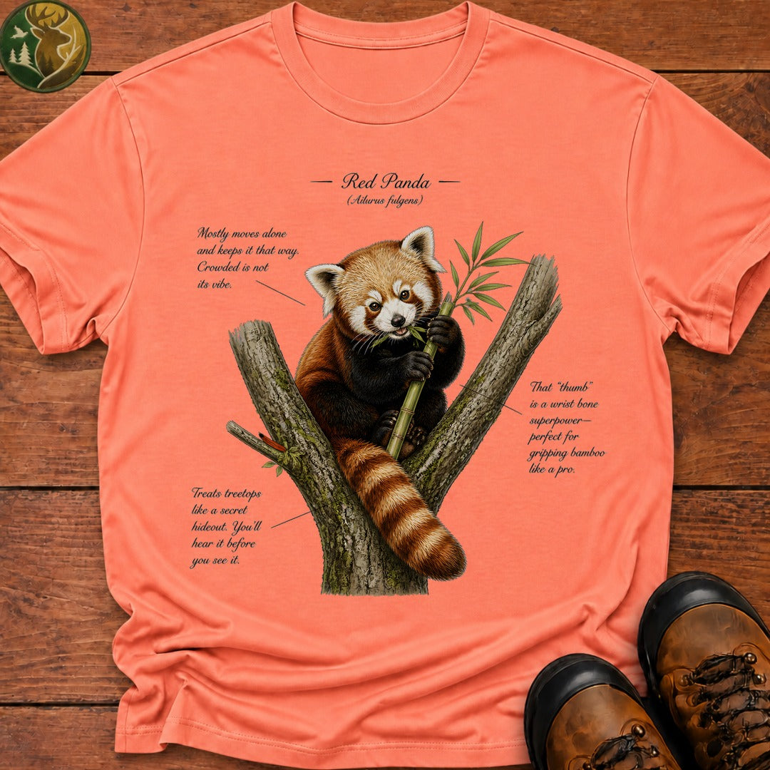 Red Panda Field Guide T Shirt - Melon