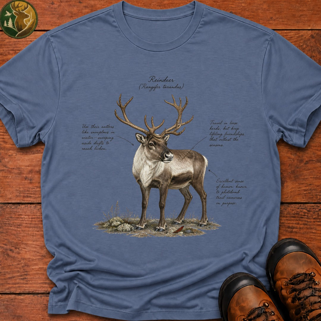 Reindeer Field Guide T-Shirt - Blue Jean
