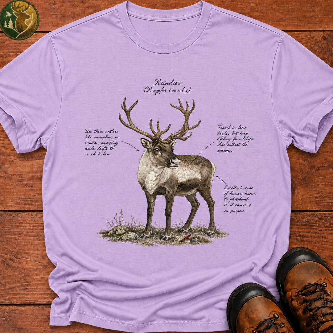 Reindeer Field Guide T-Shirt - Orchid