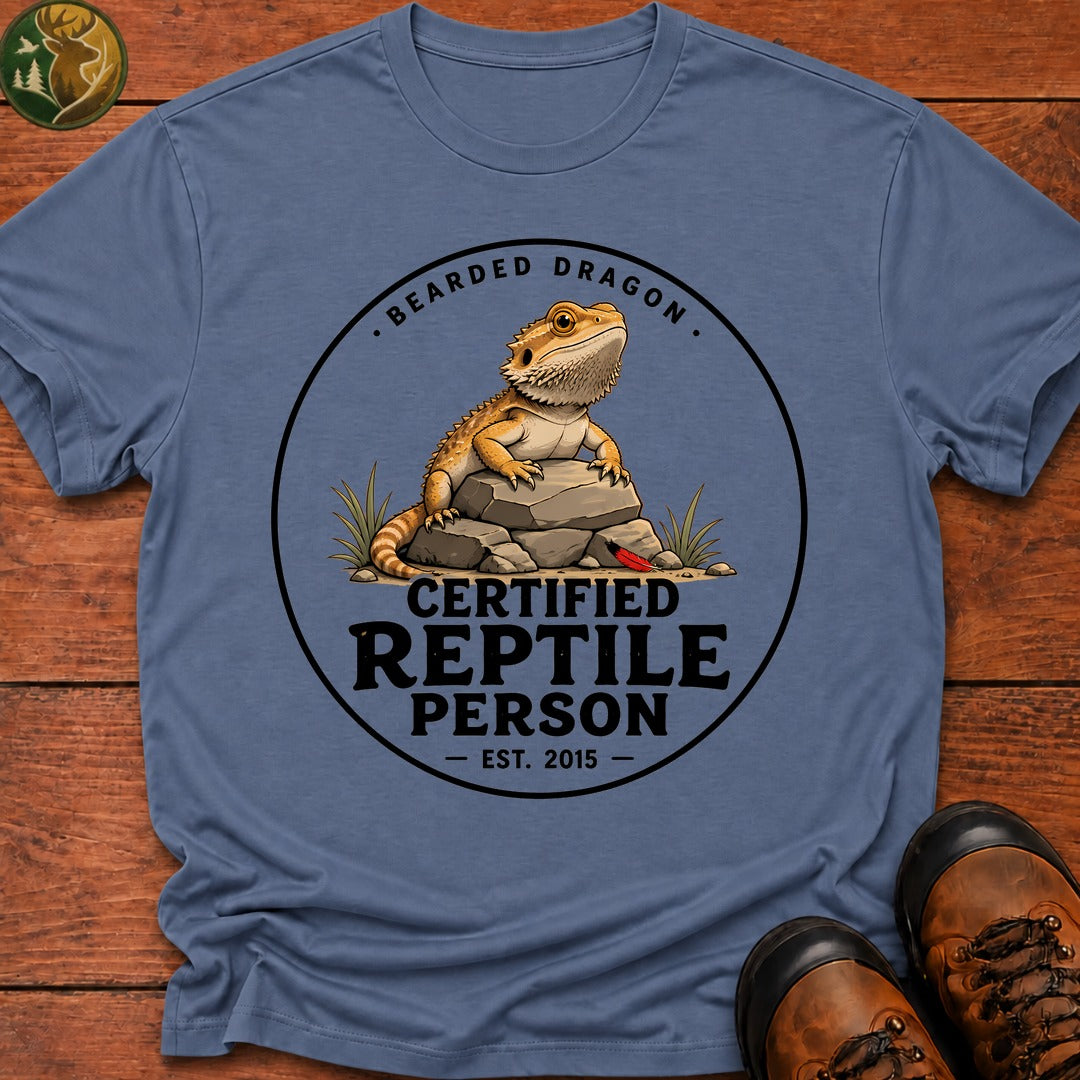 Reptile Person T-Shirt - Blue Jean