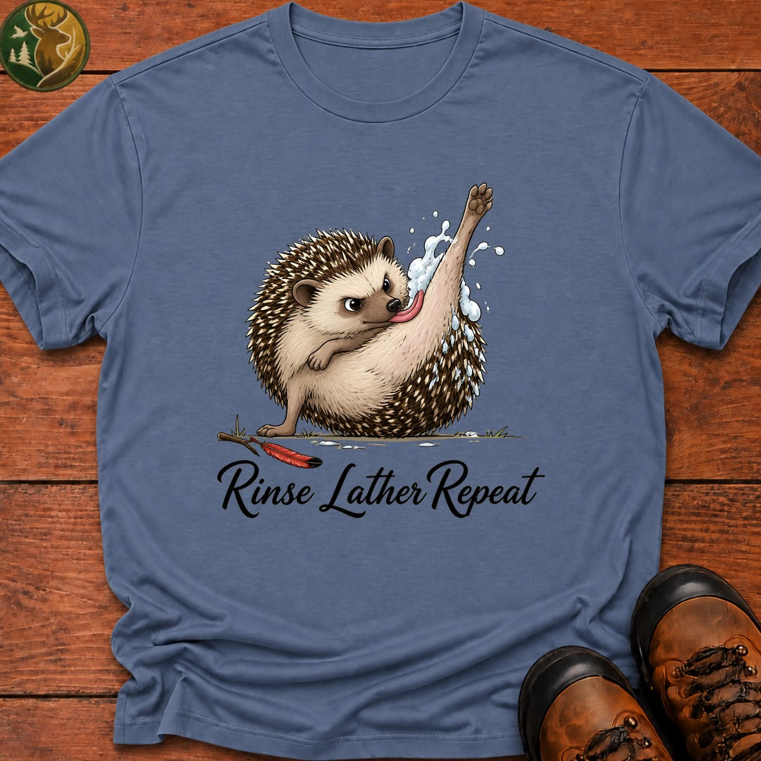 Rinse Lather Repeat T Shirt - Blue Jean