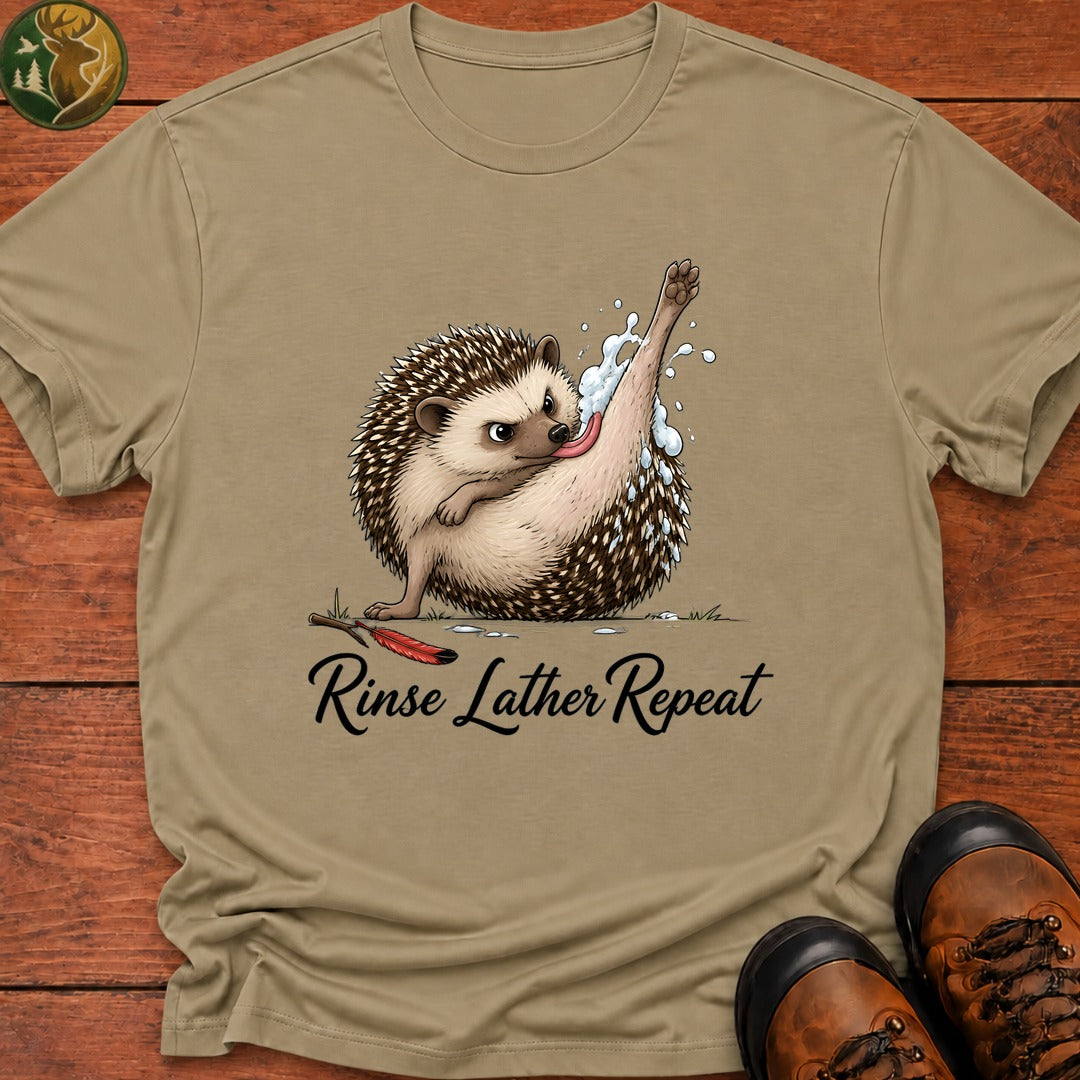Rinse Lather Repeat T Shirt - Khaki
