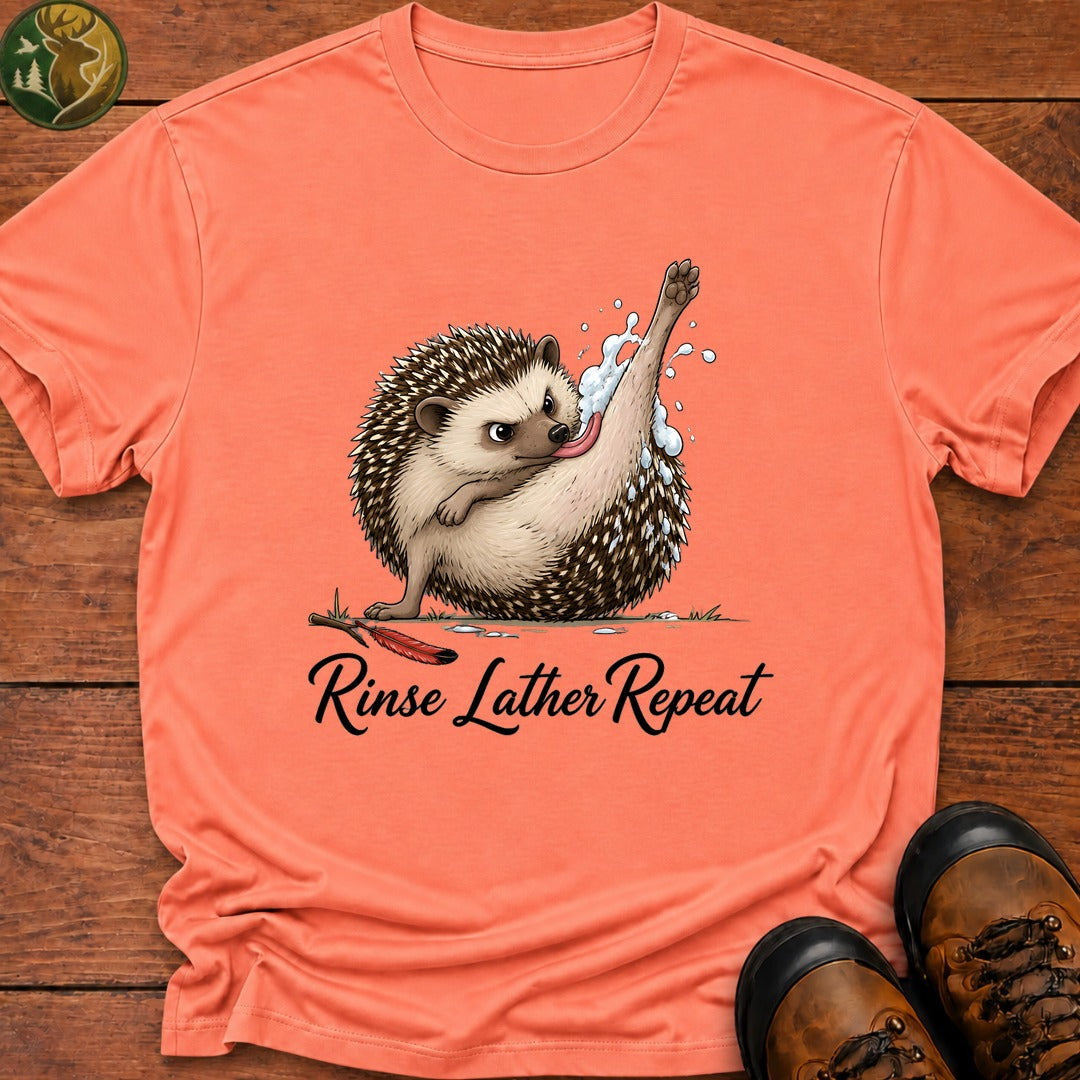 Rinse Lather Repeat T Shirt - Melon