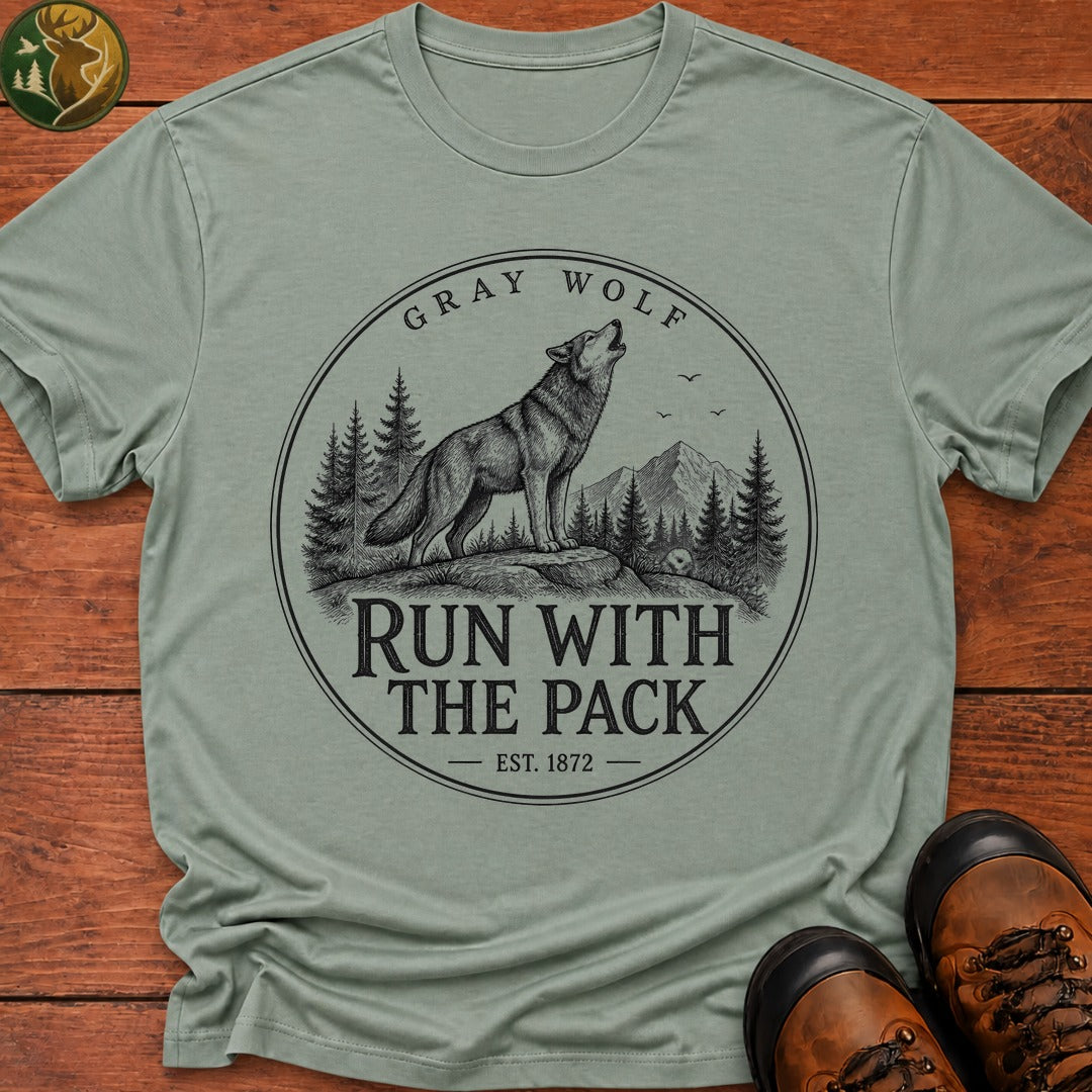 Run With The Pack T-Shirt - Bay