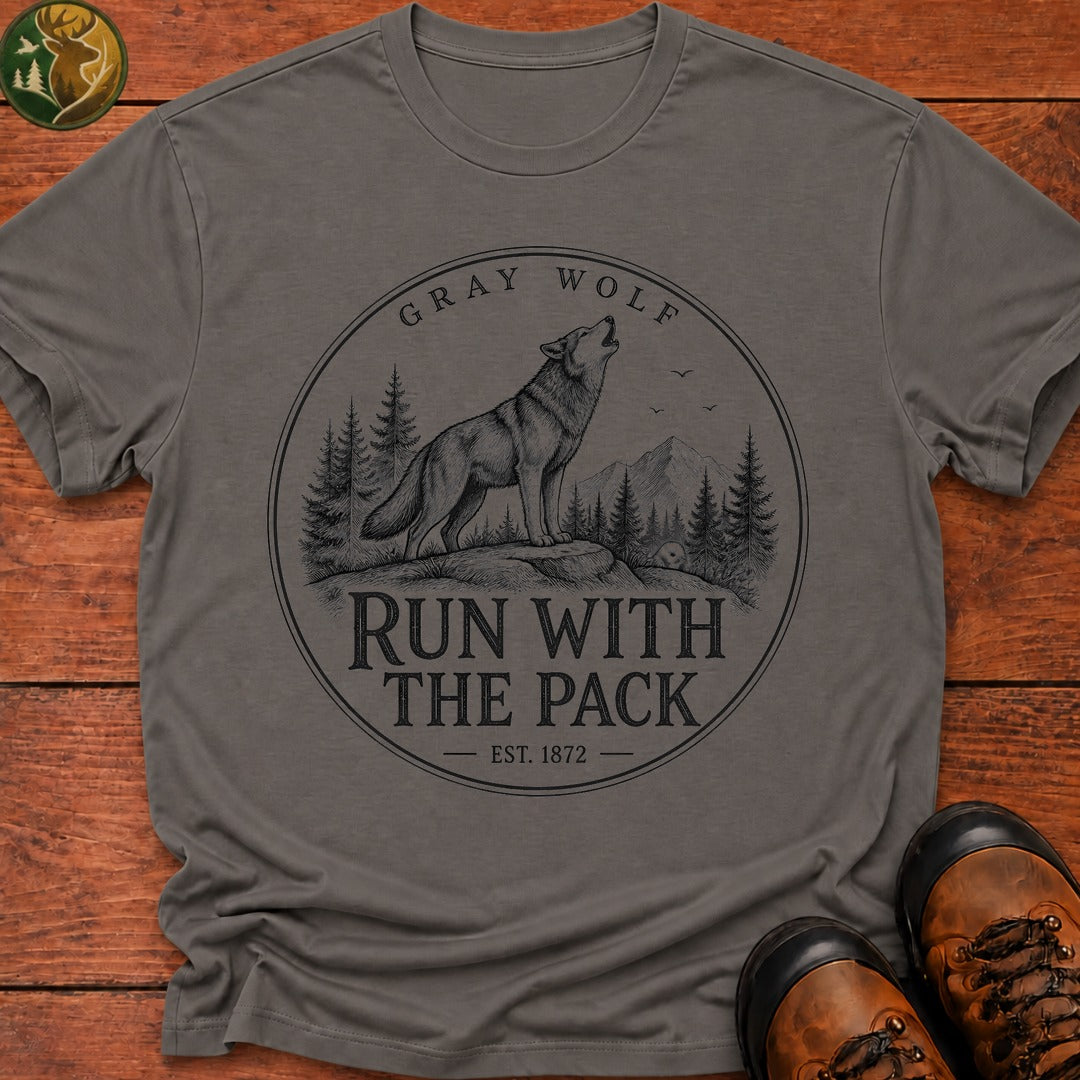 Run With The Pack T-Shirt - Grey