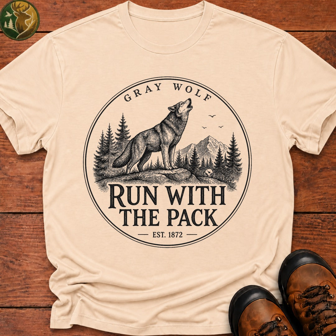Run With The Pack T-Shirt - Ivory