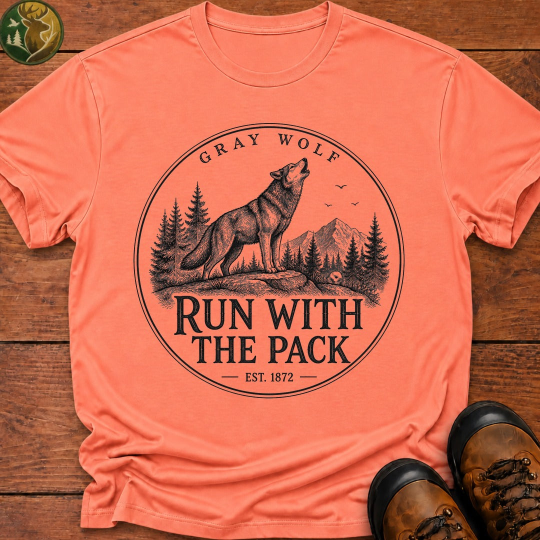 Run With The Pack T-Shirt - Melon