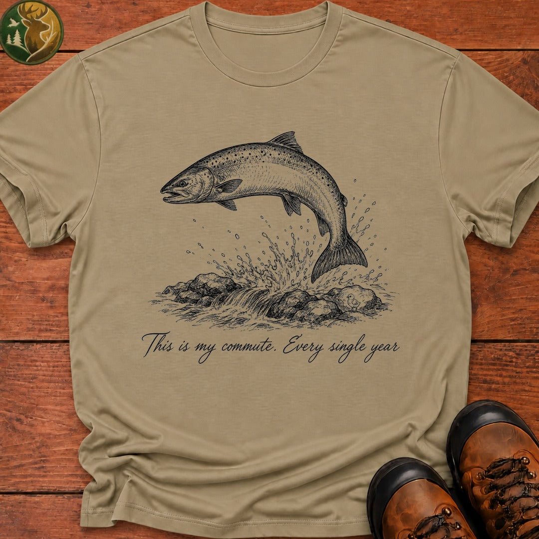 Salmon Commute T Shirt - Khaki