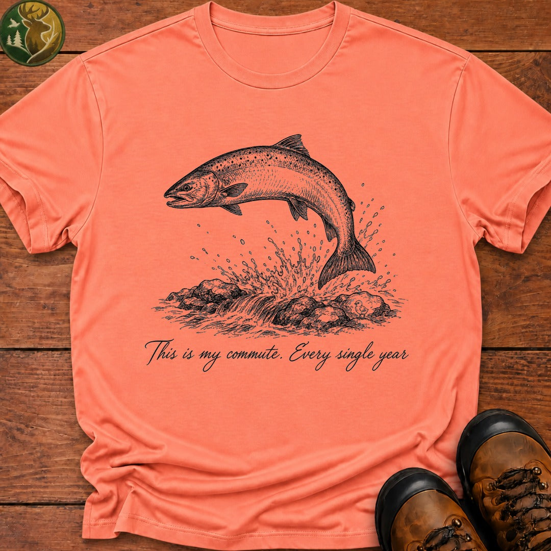 Salmon Commute T Shirt - Melon