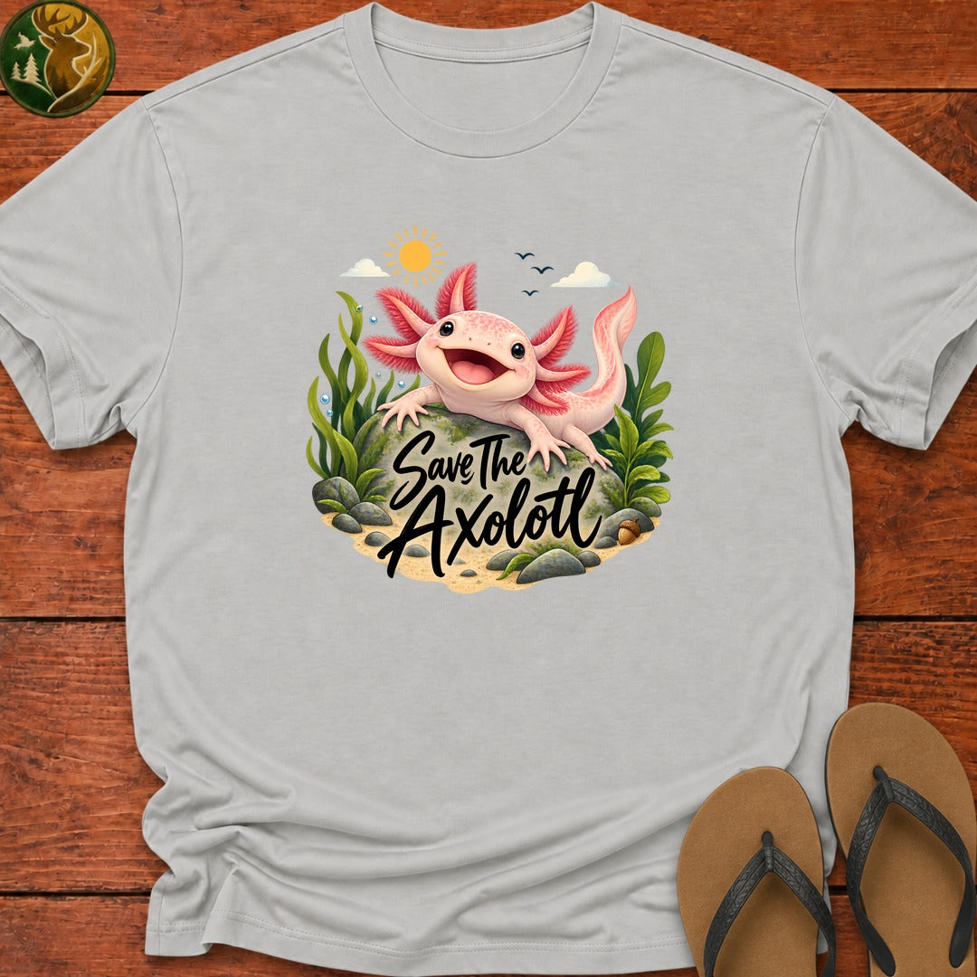 Save The Axolotl Kids T-Shirt - Ash