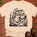 Save The Axolotl Lino T-Shirt - Ivory