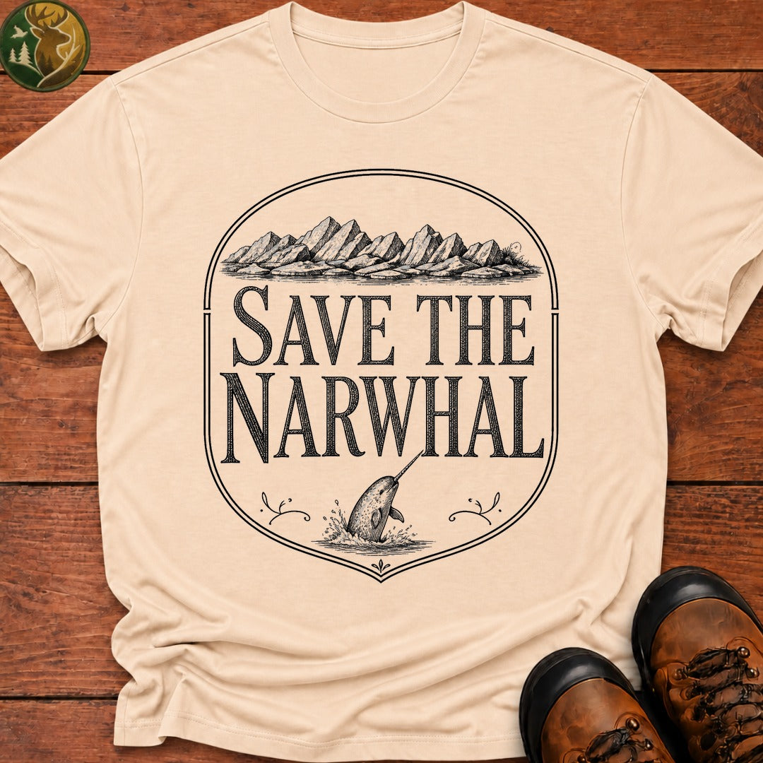 Save The Narwhal T-Shirt - Ivory