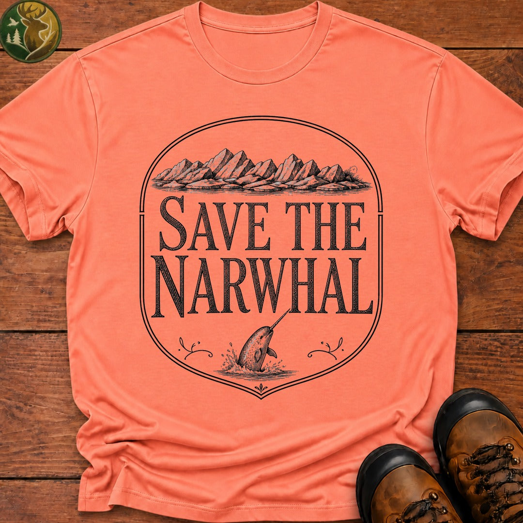 Save The Narwhal T-Shirt - Melon