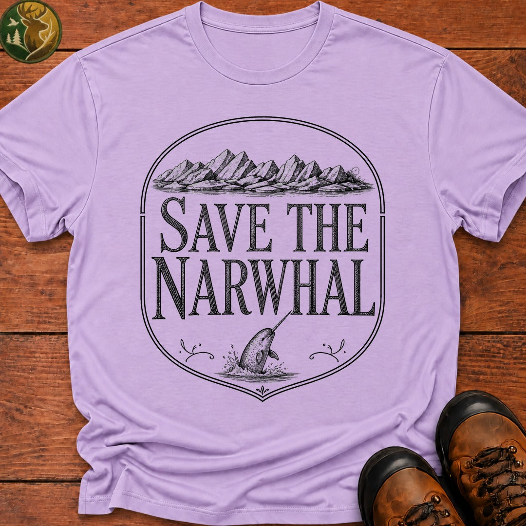 Save The Narwhal T-Shirt - Orchid