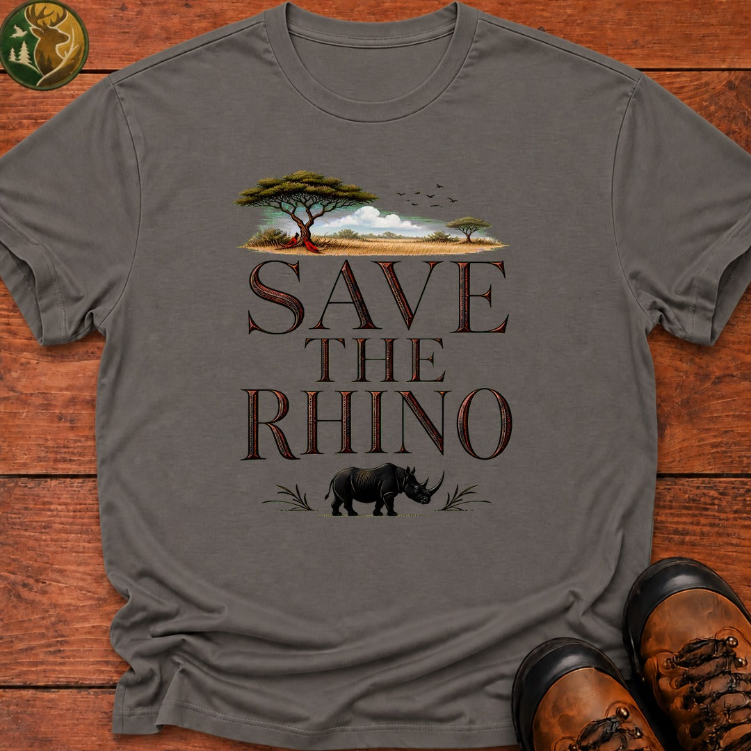 Save The Rhino T-Shirt - Grey