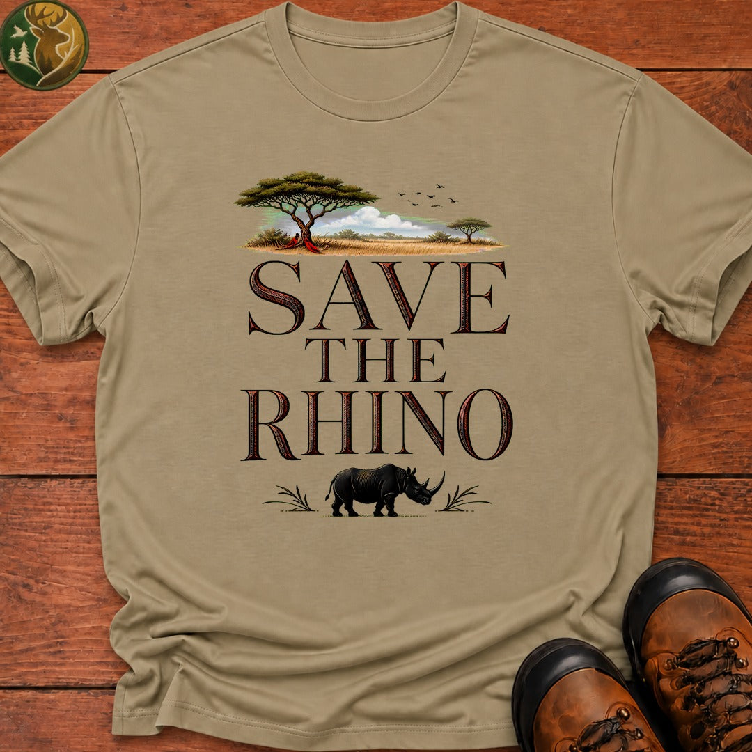Save The Rhino T-Shirt - Khaki