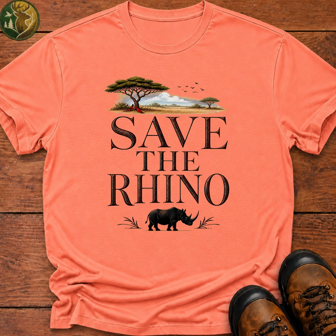 Save The Rhino T-Shirt - Melon