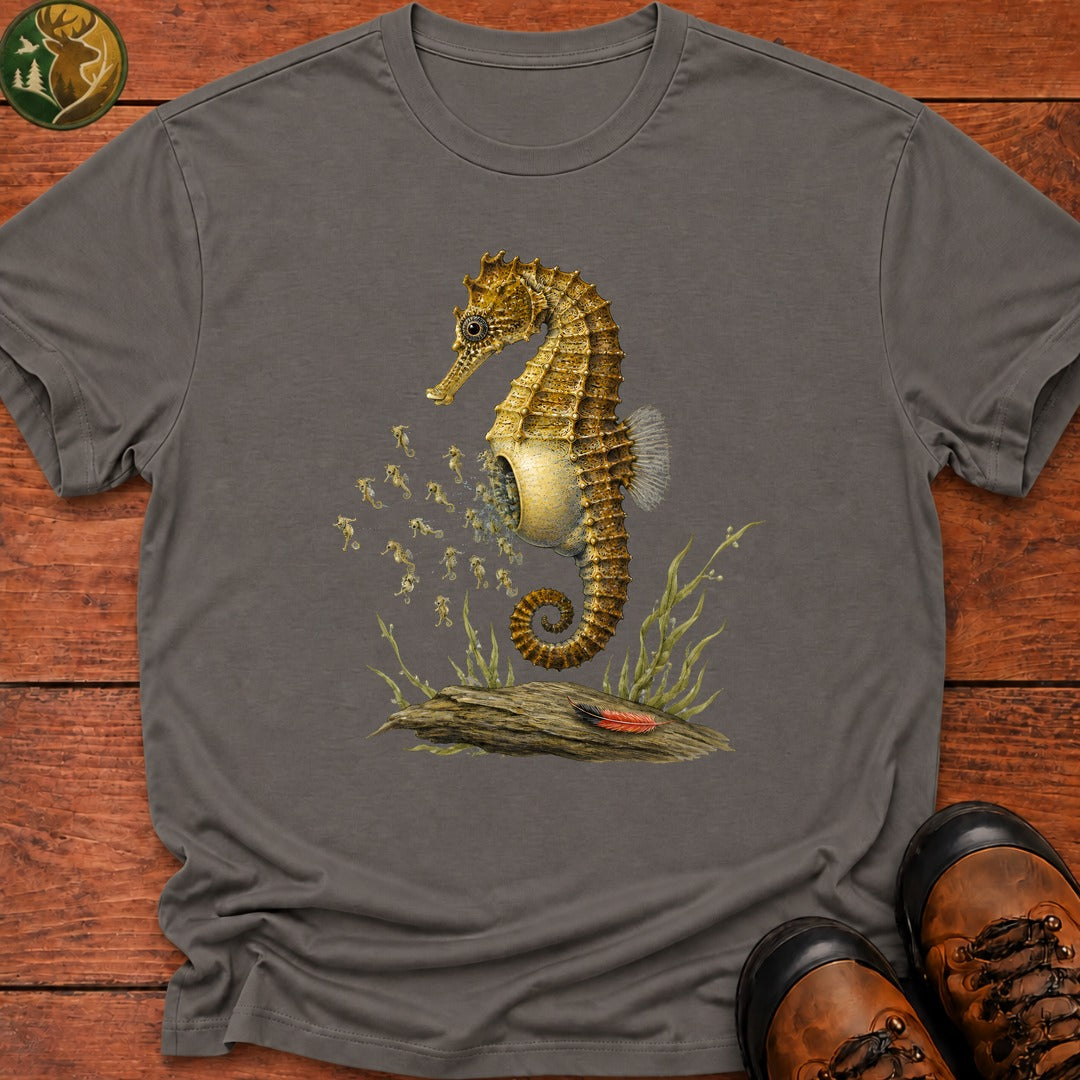 Seahorse Dad T Shirt - Grey