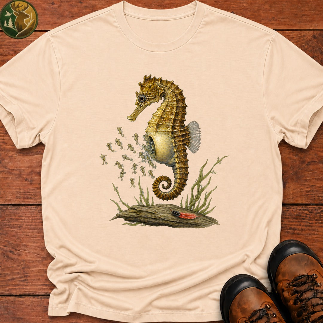 Seahorse Dad T Shirt - Ivory