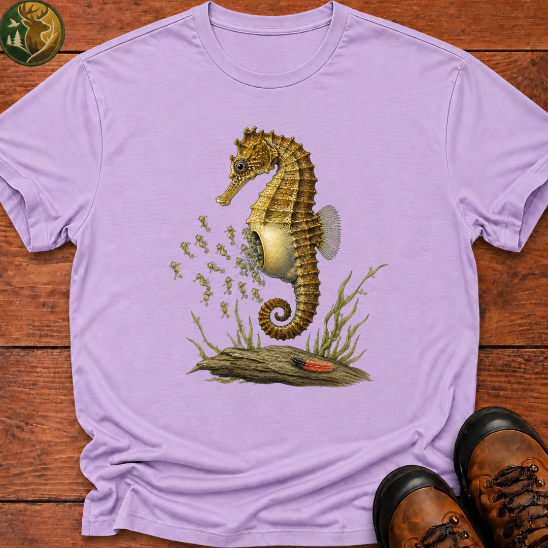 Seahorse Dad T Shirt - Orchid