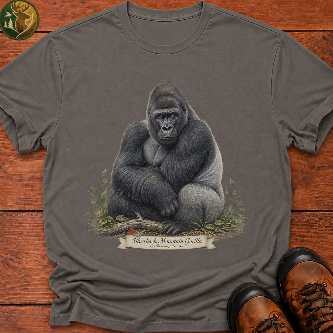 Silverback Mountain Gorilla T-Shirt - Grey