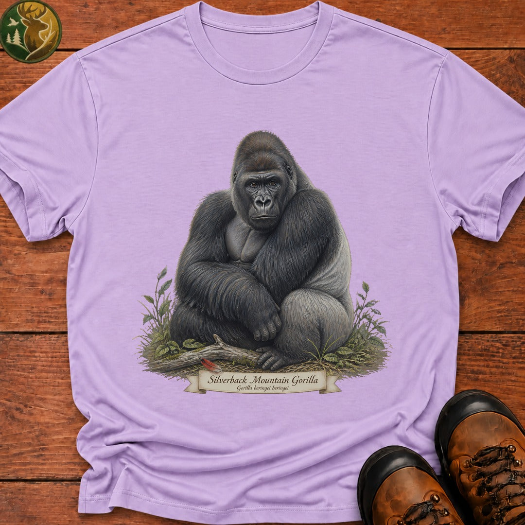 Silverback Mountain Gorilla T-Shirt - Orchid