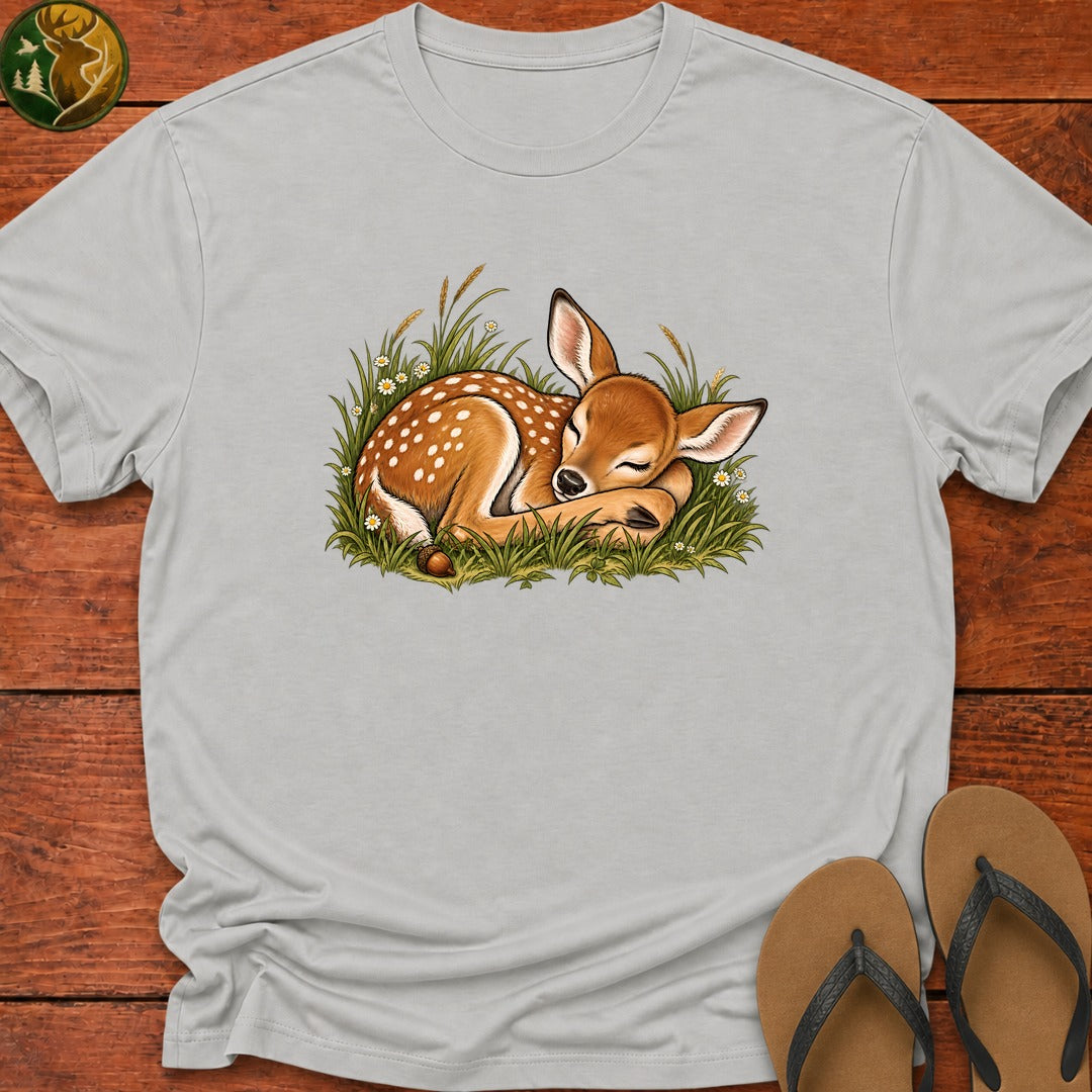 Sleeping Fawn Kids T-Shirt - Ash