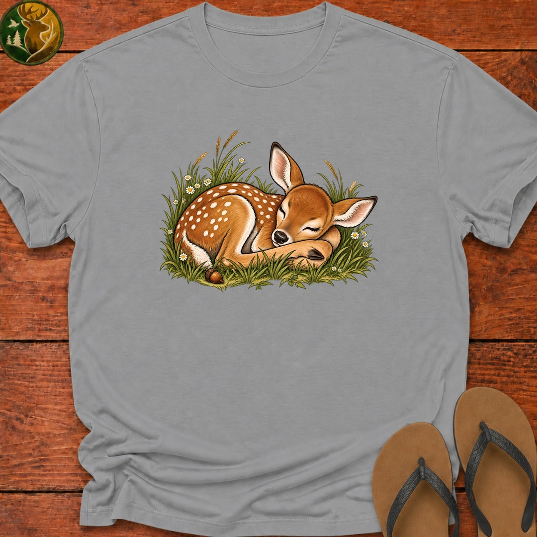 Sleeping Fawn Kids T-Shirt - Sport Grey
