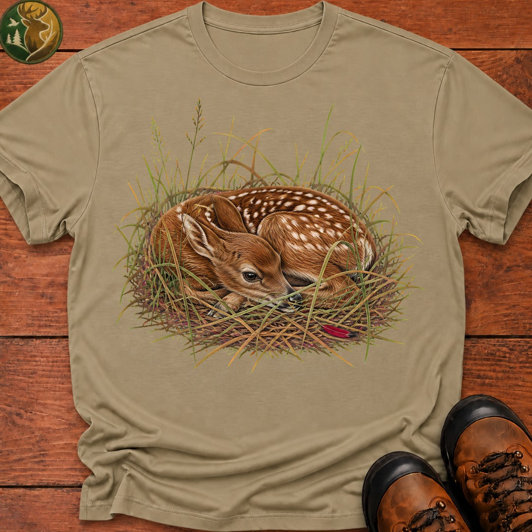 Sleeping Fawn T-Shirt - Khaki