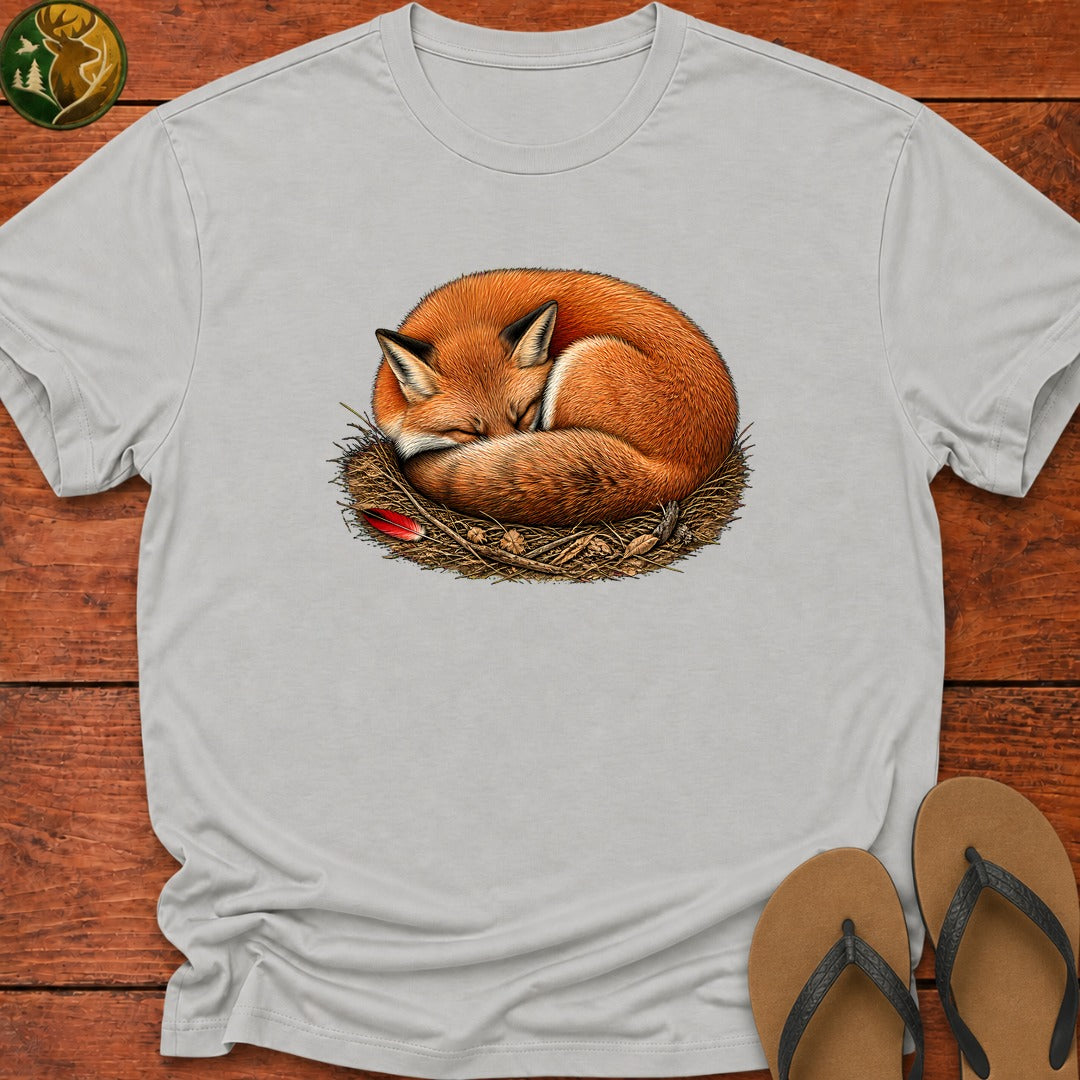 Sleeping Fox Kids T-Shirt - Ash