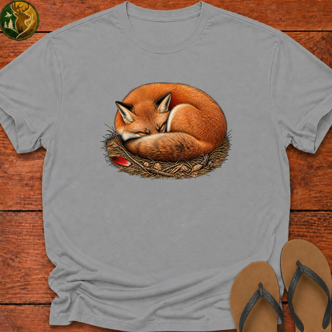 Sleeping Fox Kids T-Shirt - Sport Grey
