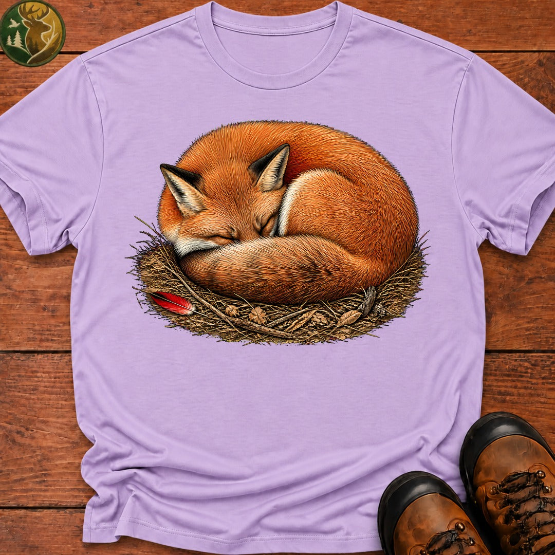 Sleeping Fox T-Shirt - Orchid