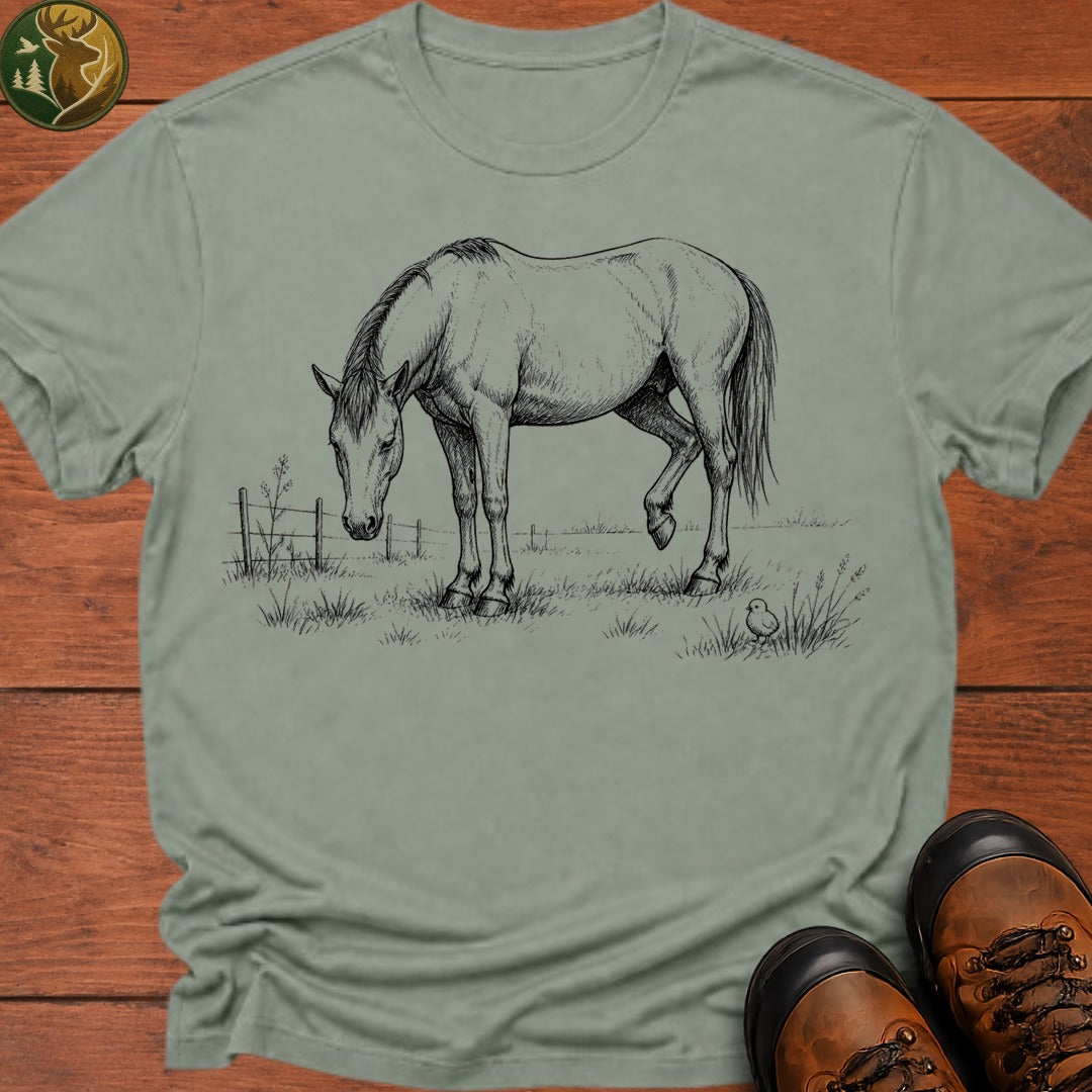 Sleeping Horse T Shirt - Bay