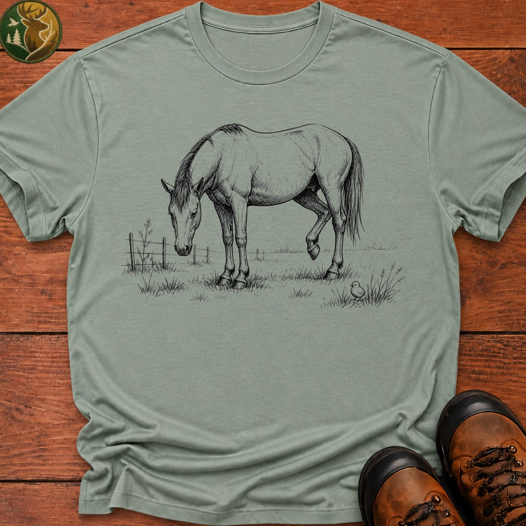 Sleeping Horse T Shirt - Bay